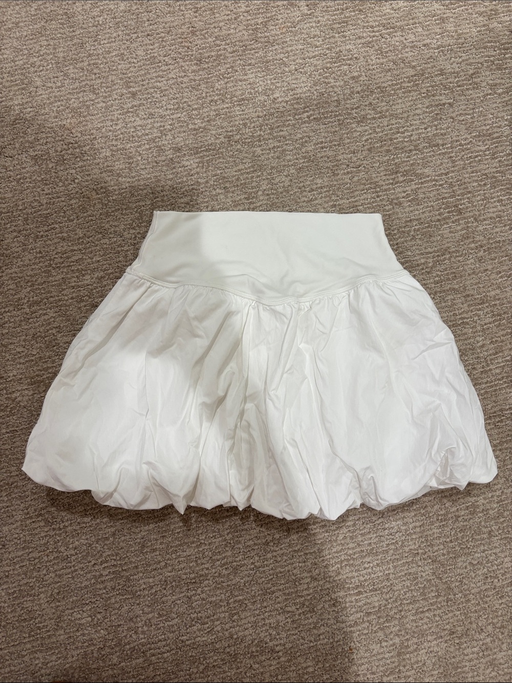 aerie White Mini Bubble Skirt